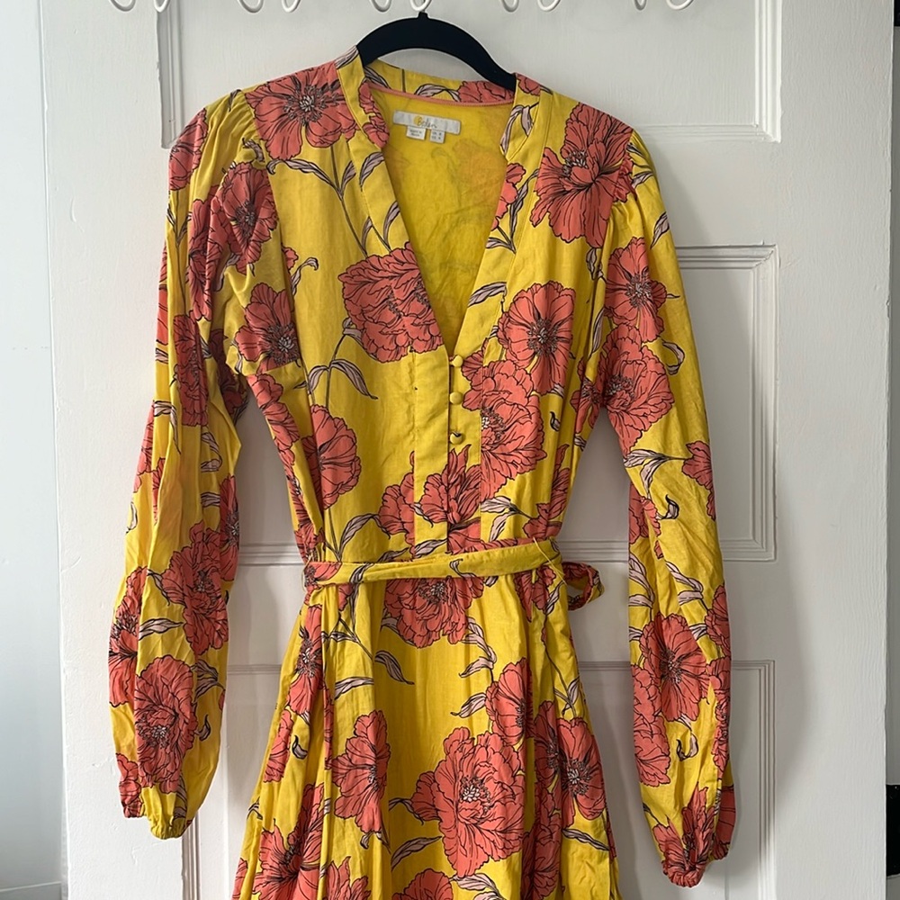 Boden Notch Neck Cotton Maxi Dress